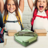 Kuber Industries Insulated Lunch Box for Kids & Adults|Premium Food-Grade PP Plastic|Leakproof & Spill Proof|Dishwasher & Microwave Safe Lunch Box|1000 ML|HX0044281|Green
